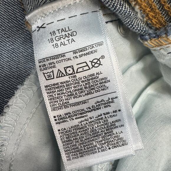 Old Navy High-Rise O.G. Loose Straight Jeans WMNS 18 Tall Blue S/492915-00 Denim - Picture 6 of 12